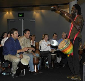 caltex marketing leadership summit the mint sydney interactive drumming event